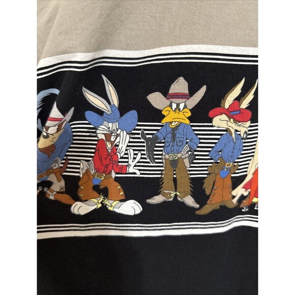 KARMAN Looney Tunes Button Down Shirt Warner Bros Western Collection XXL 1990’s - Picture 6 of 13